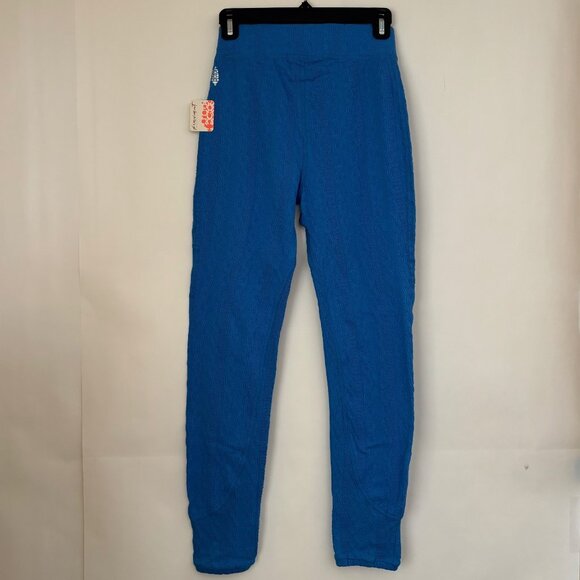 NWT FREE PEOPLE MOVEMENT Blue Leggings Size XS - Picture 2 of 8